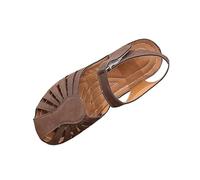 AMhomely Orthopedic Sandals for Women UK,Arch Support Closed Toe Wedge Sandal,Hollow Out Ankle Strap Vintage Summer Slippers,Casual Outdoor Dressy Gladiator Flip Flops Beach Shoes A Brown 5