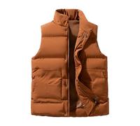 AMhomely Puffer Gilets for Men UK - Padded Jackets, Quilted, Sleeveless, Zip Front & Buckle Closure, Pockets, Windproof, Outdoor, Heavy Duty, Winter, Bodywarmer Vest for Men Plus Size
