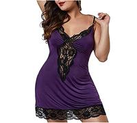 AMhomely Sexy Lingerie for Women Naughty Erotic Outfits Women Plus Size Leopard Print Lace Underwear Suspender Skirt Nightdress Slutty Underwears Sets for Ladies UK Sale Clearance, 13 Purple, L