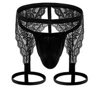 AMhomely Sexy Outfits for Men Casual Lace Sexy Sissy Low Waist Thong Underwear Briefs Pants Male Naughty Underwear Bulge Pouch Boxers Erotic Outfits Bedroom
