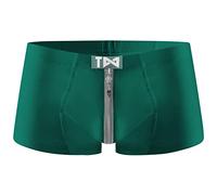 AMhomely Sexy Outfits for Men Casual Solid Boxers Breathable Zipper Butt Lift Underwear Male Naughty Underwear Bulge Pouch Boxers Erotic Outfits Bedroom