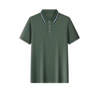 AMhomely Summer Polos Shirts For Men U Short Sleeve Tee Shirts For Men Plus Size Casual Tunic Tops Solid Lapel T Loose Classic Tunic Tops Golf Office Work Green XL