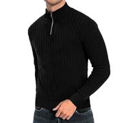 AMhomely Sweatshirts for Men UK Clearance Classic Jumpers Trendy Casual Winter Men's Half Zipper Sweater Lightweight Sweater Coat Knitted Pullover Sweater Work Jumper Sale