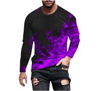 AMhomely T Shirts For Men Uk Shirts For Men Adult Short Sleeve Plus Size Tie-dye Casual Tops Muscle Pullover Tops Graphic Basic Tees Shirts Gym Tees Tops Shirts Sweatshirts Purple S