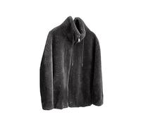 AMhomely Teddy Fleece Jacket Women Full Zip Plus Size Sherpa Fleece Coats Double Zipper Jacket Long Sleeve Cardigan Lightweight Warm Stand Collar Sweatshirt Size 20-22