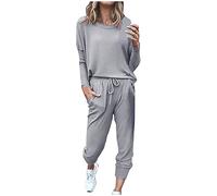 AMhomely Women 2 Piece Outfits Oversized Chunky Knit Sweater Top Wide Leg Pants 2025 Fall Lounge Set Trendy Cozy Clothes