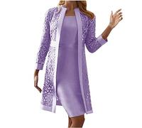AMhomely Women's 2 Pieces Chiffon Dress Mother of The Bride Pants Suits with Beaded Jacket Wedding Outfit Evening Gown, M