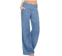 AMhomely Women's Activewear Trousers Straight Wide Leg with Pockets Yoga Pants Stretch Work Tracksuit Bottoms Gym Joggers Causal Tummy Control Lounge Pants Plus Size