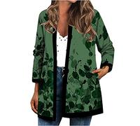 AMhomely Womens Cardigan Boho Ethnic Floral Print Long Sleeve Jacket Coat Open Front Button Down V Neck Ribbed Knit Lightweight Outerwear with Pocket Festival Clothes