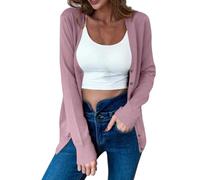 AMhomely Womens Cardigans Knit Long Sleeve Button Down Oversized Ladies Jumper Cardigan Knitwear Lightweight for Winter Fall Spring,S04- Gray,L