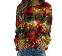 AMhomely Womens Easter Bunny Sweatshirts Casual Cute Rabbit Tops Oversized Long Sleeve Shirts