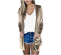 AMhomely Women's Solid Long Sleeve Velvet Jacket Open Front Cardigan Coat with Pockets Outerwear