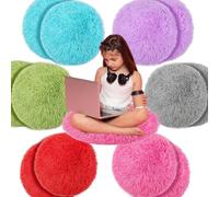 AMHSCOCA 6 Pcs Kids Carpet Circle Seats 16"" Kids Floor Cushions Round Soft Warm Floor Rug Mat for Classroom, Home School Story Time, Group Activity Educational Learning Playing Areas (12)