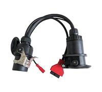 AMHTDOL ISO 7638 7pin (EBS/ABS) Adapter,Trailer and Truck Diagnostic Cable to Connect for Autocom Trailer Diagnostic,for Texas, for Bosch and Heavy Duty OBD2 Truck Scanner Support K-Line,Can,Can 5V