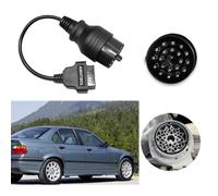AMHTDOL OBD1 to OBD2 Adapter for BMW 20 Pin OBD2 Connector,Fit for BMW Vehicle E31 E32 E34 E36 E39 E38 E53 X 5 Z3 20 Pin Diagnostic Cable,Work with OBD2 Scan Tool/OBD 1 Code Reader