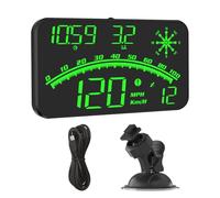 AMHVMU G10 Heads Up Display for Cars - Digital Speedometer Car MPH with Intelligent Brightness, Driver Fatigue Alert GPS HUD Display Suitable for Petrol Vehicles, Lorries, Motorhomes, Coaches