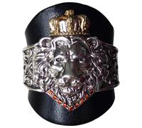 Ami Click Retro Rrl Handmade Men Square Scarf Slide Ring Buckle 1Pcs Cowhide Cowboy western style, Black, One size