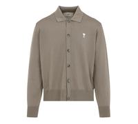 AMI de Coeur Embroidery Polo Cardigan 'Ash Off White' HKC221-KN0025-0952 M