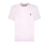 AMI Paris Men's Small Red ADC Classic T-Shirt White