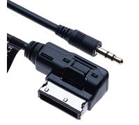 AMI MDI to AUX 3.5mm male plug Music Media Interface Cable Adapter | Compatible with Audi A6L Q5 Q7 A8 S5 A5 A4L A3 VW Volkswagen Tiguan GTI CC Magotan Skoda Fabia Octavia vehicle radio | 1m