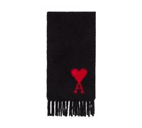 Ami Mens Black Oversized Ami de Coeur Scarf BLACK O/S