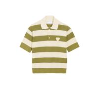 AMI Paris Ami De Coeur striped polo top - Neutrals XXS-XS-S-M-L-XL