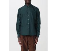 AMI PARIS Cotton Shirt with Button-Down Collar and Embroidered Logo - Size: 41 - male