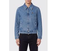 AMI PARIS Embroidered Logo Cotton Denim Shirt Jacket - Size: XL - male