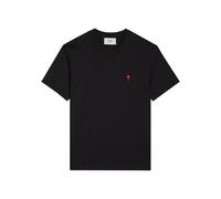 Ami Paris Logo-embroidered Cotton T-shirt - Black - L