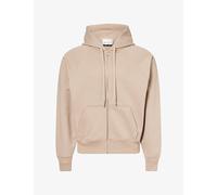 Ami Paris Mens Ami Paris Adc Logo-Embroidered Cotton-Jersey Hoody Beige Mastic M