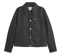 AMI Paris Men's Denim Jacket With Ami De Coeur Stud Noir Large