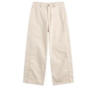 AMI Paris Men's Off-White Cotton Twill Wide Fit Trousers Ecru