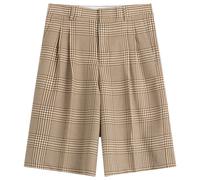 AMI Paris Men's Prince of Wales Check Tailored Short Caramel/Blanc Creme