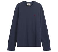 AMI Paris Men's Red Ami De Coeur Long Sleeve T-Shirt Bleu Nuit