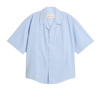 AMI Paris Men's Short Sleeve Boxy Shirt Bleu Cachemire/ Blanc
