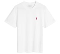 AMI Paris Men's Small Red ADC Classic T-Shirt White