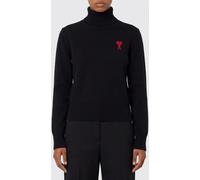 AMI PARIS Merino Wool Turtleneck Sweater with Logo - Size: S - female