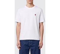 AMI PARIS Organic Cotton Crewneck T-shirt with Ami de Coeur Embroidery - Size: M - male