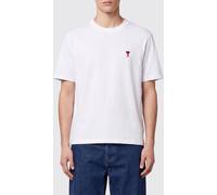 AMI PARIS Organic Cotton Crewneck T-shirt with Ami de Coeur Embroidery - Size: XL - male