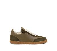 AMI Paris Step perforated-logo leather sneakers - Green 41-42-43-44-45-46
