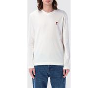 AMI Paris Men's Small Red ADC Classic Long Sleeve T-Shirt White