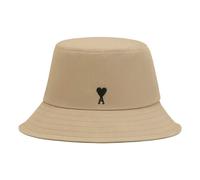 AMI SS26 Cotton Ami De Coeur Bucket Hat 'Taupe Beige' UHA666-AW0041-A036 F