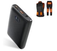 Amiable Heated Vest Battery Pack 10000mAh, 5V / 7.4V, Battery Pack for Heated Jackets, Power Bank for Heated Gilet Pants, with DC/USB/Type-C Output, LED Display (Fast Charging)