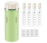 Amiarc 4 in 1 Travel Dispenser Bottle, 30ML/Pack Squeeze Bottles, Portable Refillable Containers for Toiletries/Shampoo/Conditioner/Shower Gel (Green)