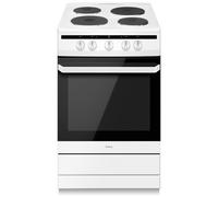 Amica 508EE1W 50cm Wide Solid Plate Electric Cooker with Single Oven, White, A Rated