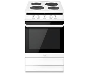 Amica 508EE1W - White 50cm Freestanding Electric Cooker - 4 Zone Solid Plate - 67L - A Energy Rating