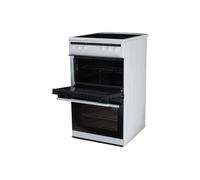 Amica 50cm Double Cavity Electric Cooker with Ceramic Hob White