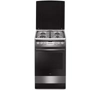 Amica 57geh2.33hzpta (XX) Stove Gas Hob - Stainless Steel Rotary Ovens & Cookers Burner, Stainless Steel, Buttons, Front, Gas Hob, Stainless Steel)