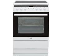 Amica 608CE2TAW 60cm Electric Cooker with Ceramic Hob - White