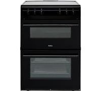 Amica AFC6520BL Free Standing Electric Cooker with Ceramic Hob 60cm Black